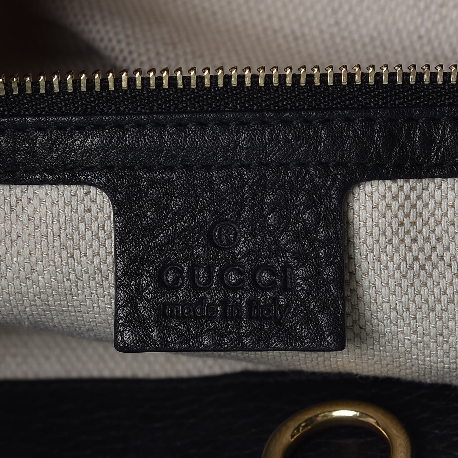 Gucci Pebbled Calfskin Medium Soho Chain Shoulder Bag Black 6 of 7