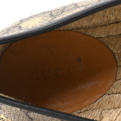 Gucci GG Supreme Monogram Bees Espadrille Flats 38 Beige Ebony Oro Black 8 of 10