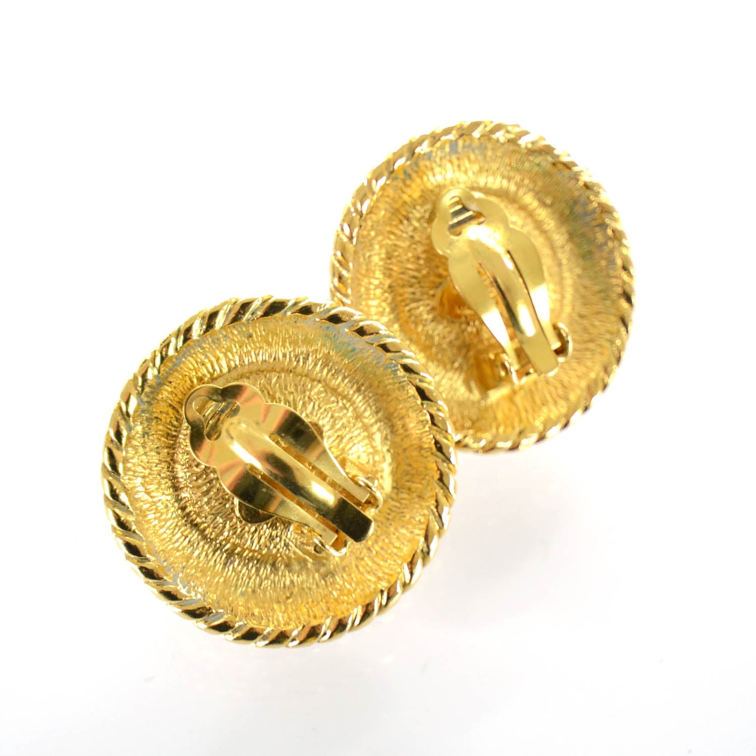 Chanel Gold Chain Clip On Earrings 2 of 4