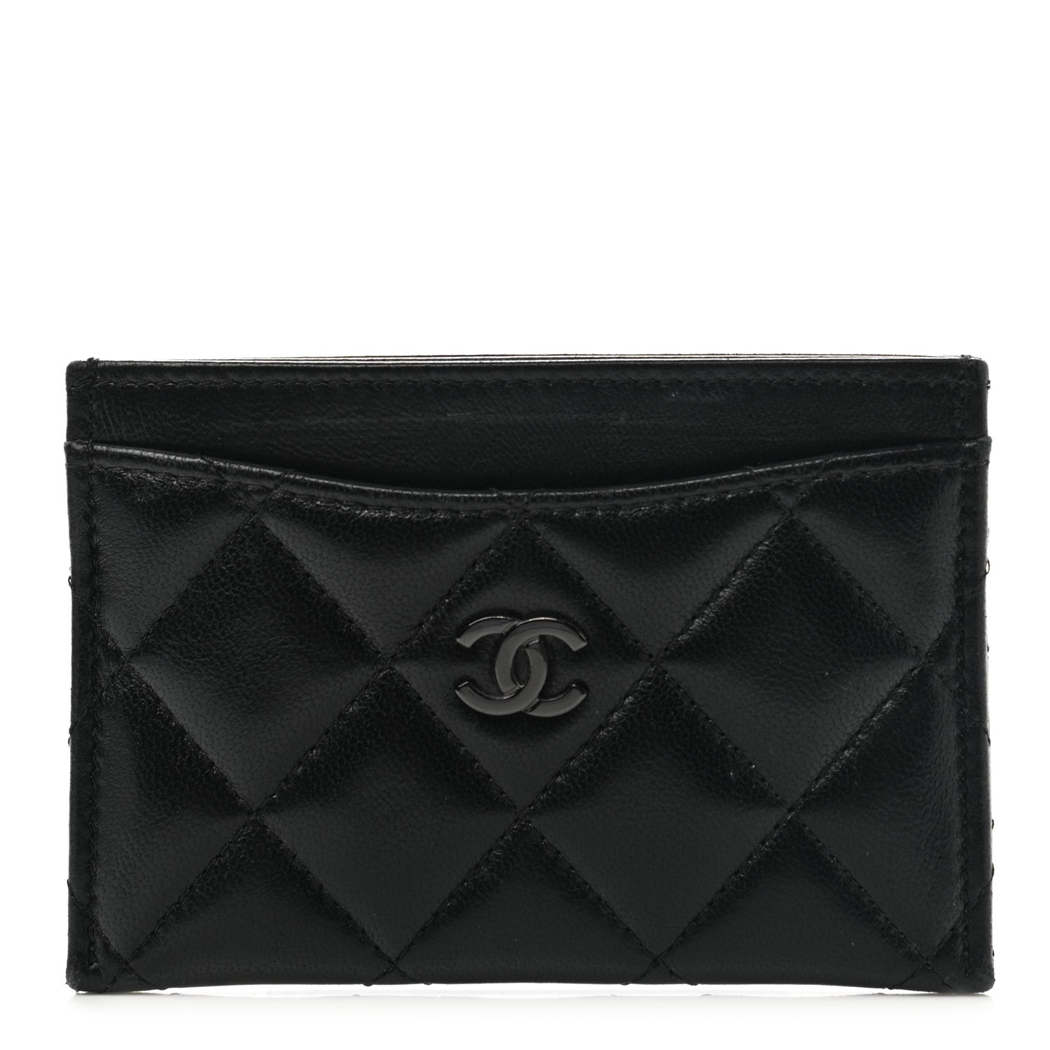 Chanel Lambskin Quilted Card Holder So Black 1 of 9