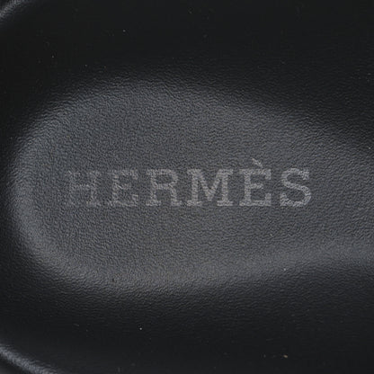 Hermes Calfskin Womens Chypre Sandals 37.5 Black 10 of 10