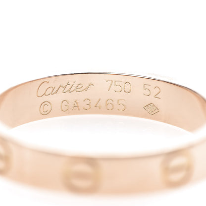 Cartier 18K Pink Gold 3.5mm LOVE Wedding Band Ring 52 6 4 of 4