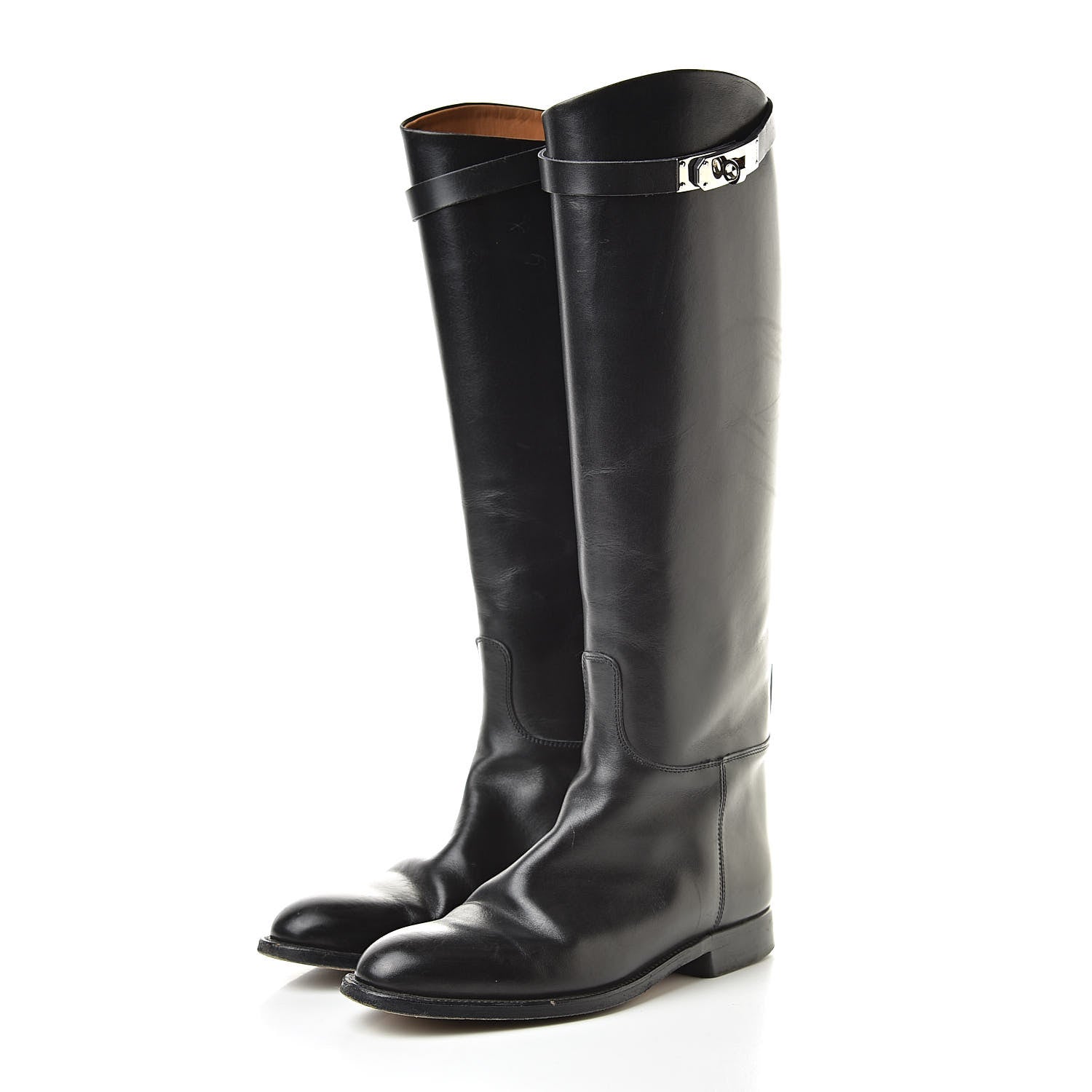 Hermes Box Kelly Jumping Boots 37 Black 3 of 15