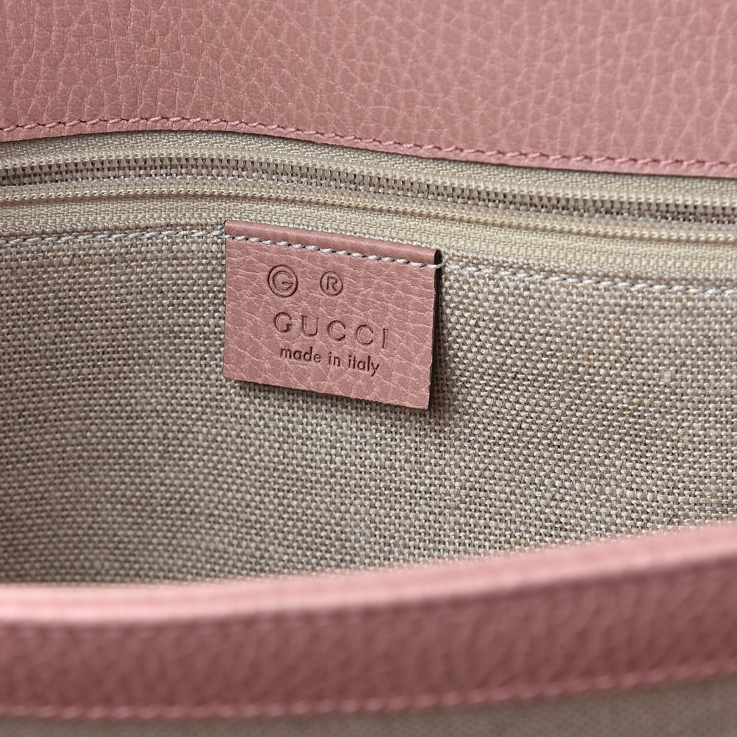 Dollar Calfskin Interlocking G Shoulder Bag Soft Pink