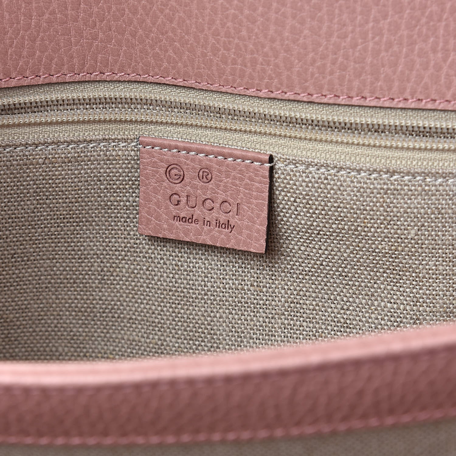 Gucci Dollar Calfskin Interlocking G Shoulder Bag Soft Pink 6 of 9