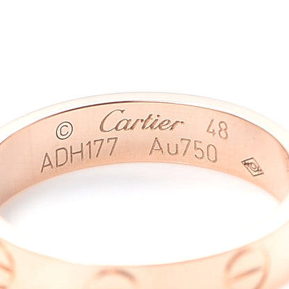 Cartier 18K Pink Gold 3.5mm LOVE Wedding Band Ring 48 4.5 4 of 5
