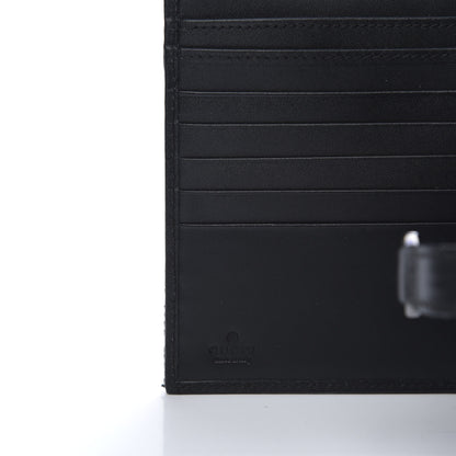Gucci Monogram Piston Lock Compact Wallet Black 8 of 11