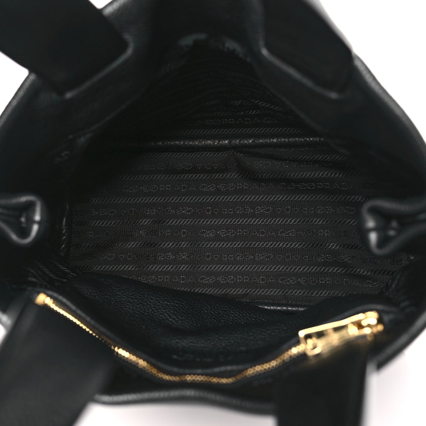 Vitello Daino Soft Perforated Logo Tote Black