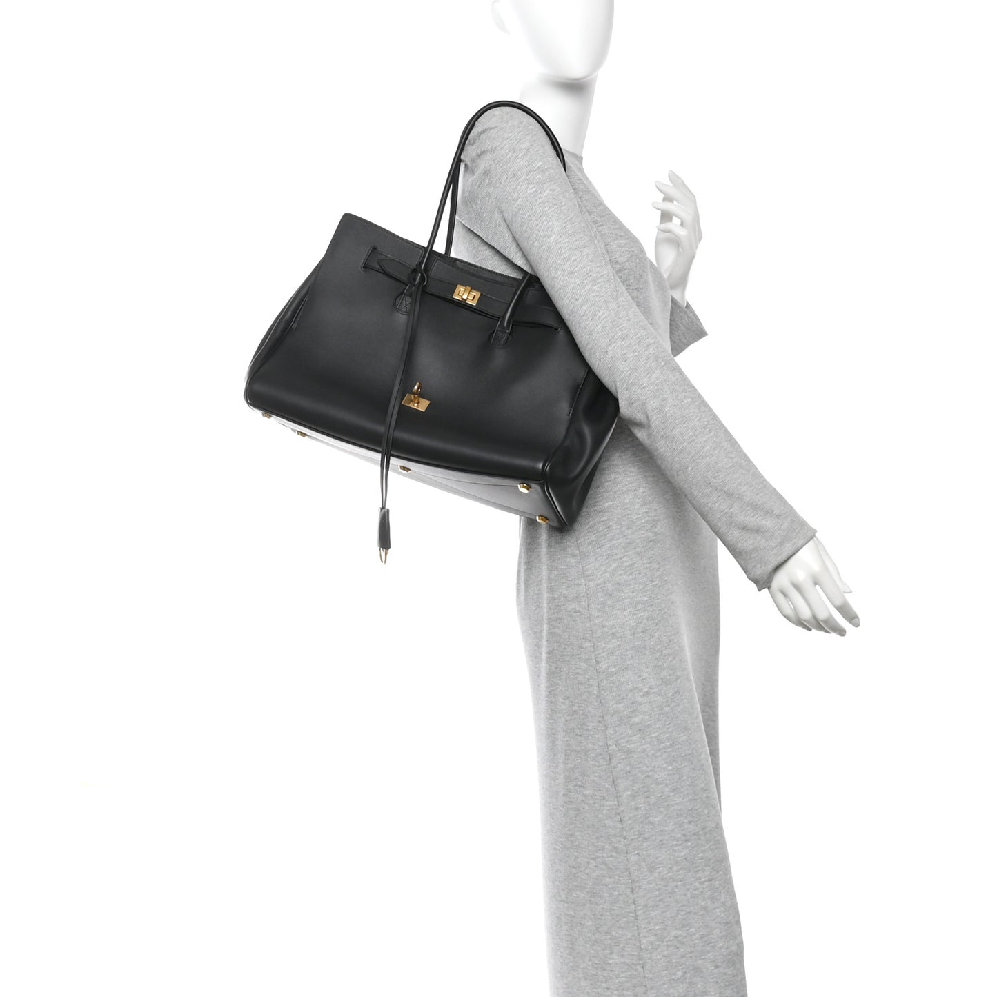 Smooth Calfskin Medium Bel Air Carry All Bag Black