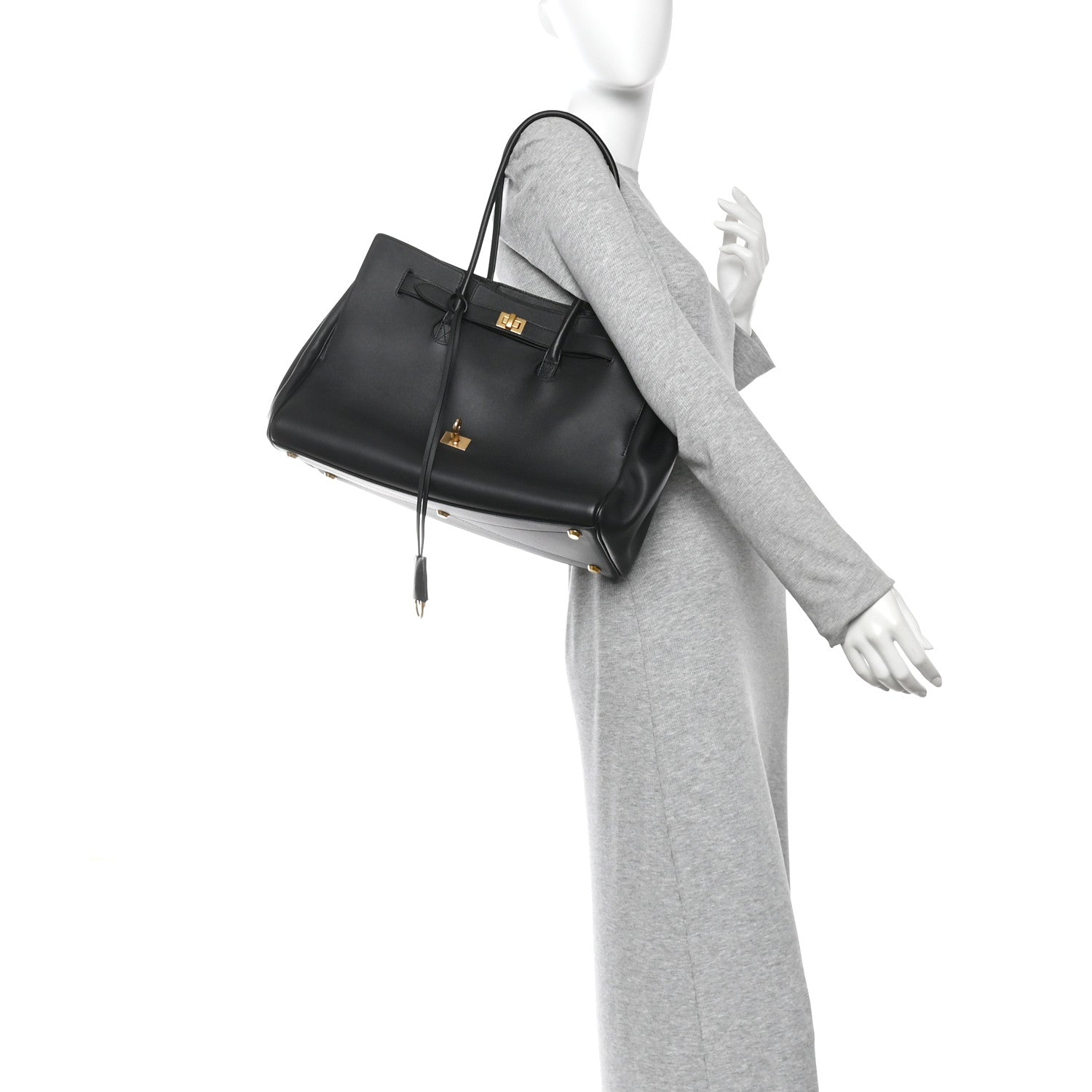 Balenciaga Smooth Calfskin Medium Bel Air Carry All Bag Black 2 of 9