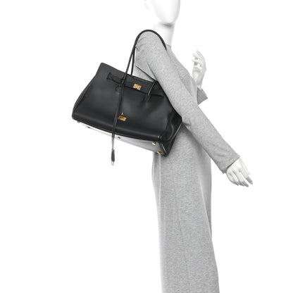 Balenciaga Smooth Calfskin Medium Bel Air Carry All Bag Black 2 of 9