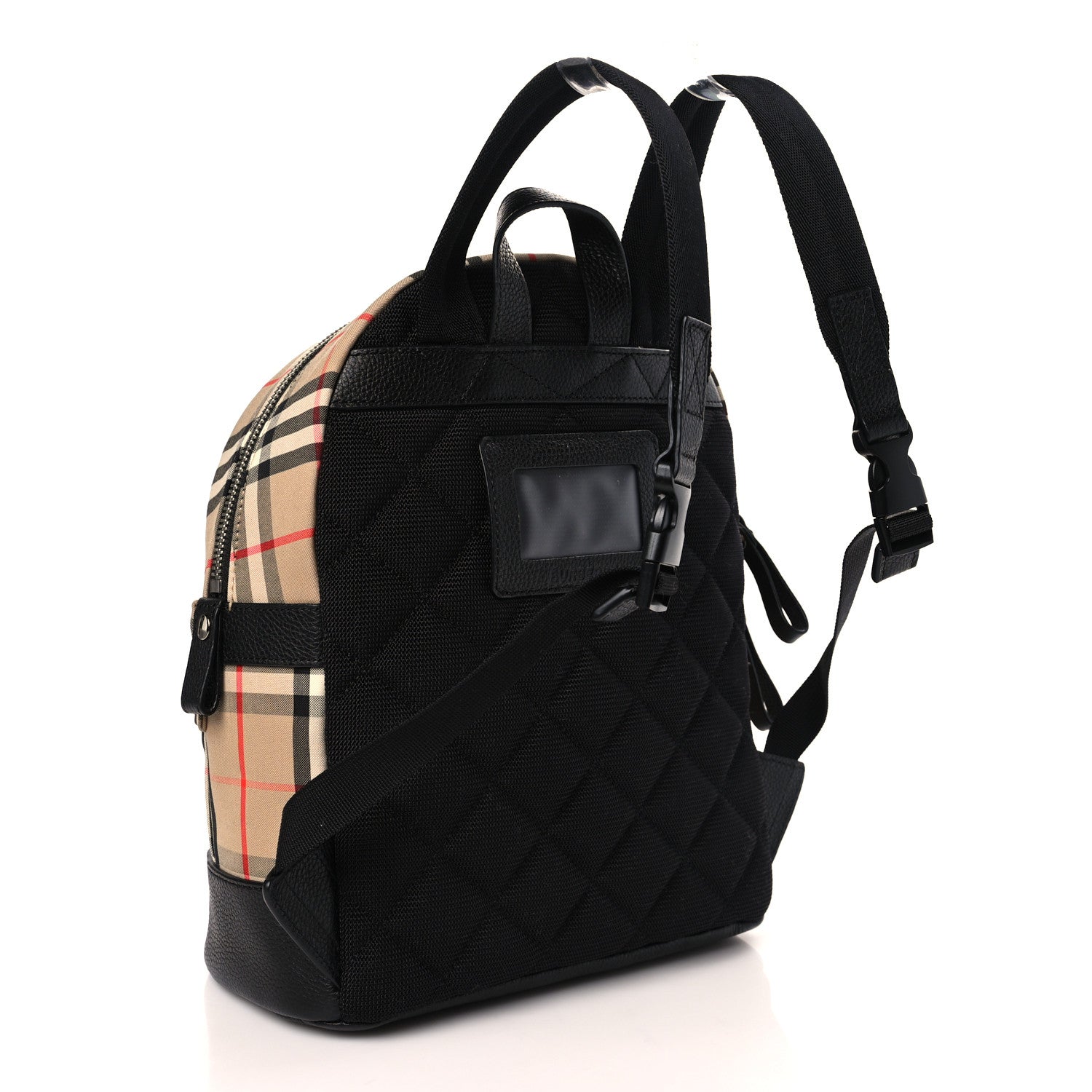 Burberry House Check Canvas Calfskin Small Nico Backpack Archive Beige 3 of 8
