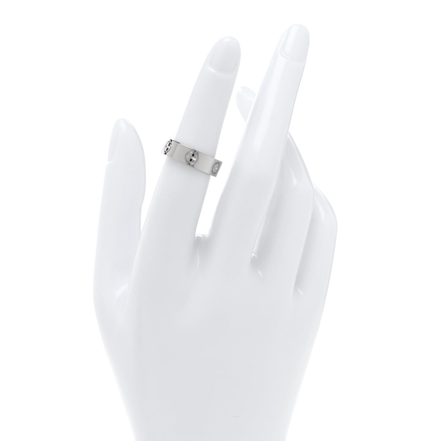 18K White Gold 5.5mm LOVE Ring 51 5.75