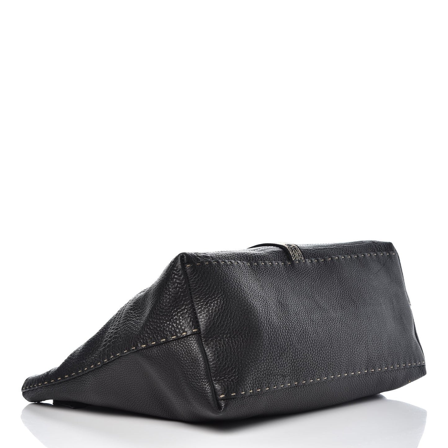 Calfskin Romano Selleria Large Villa Borghese Tote Black