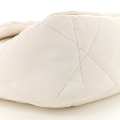Chanel Goatskin Quilted Large Chanel 19 Flap White 9 of 13