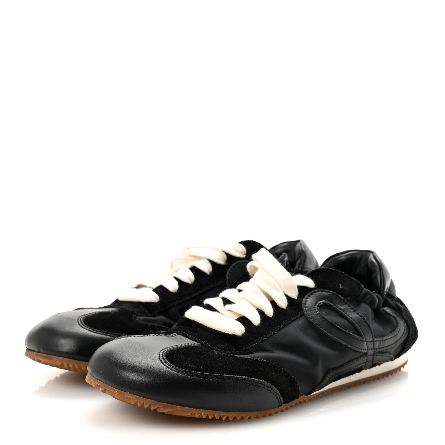 Loewe Nylon Suede Ballet Runner Sneakers  38 Black 4 of 9