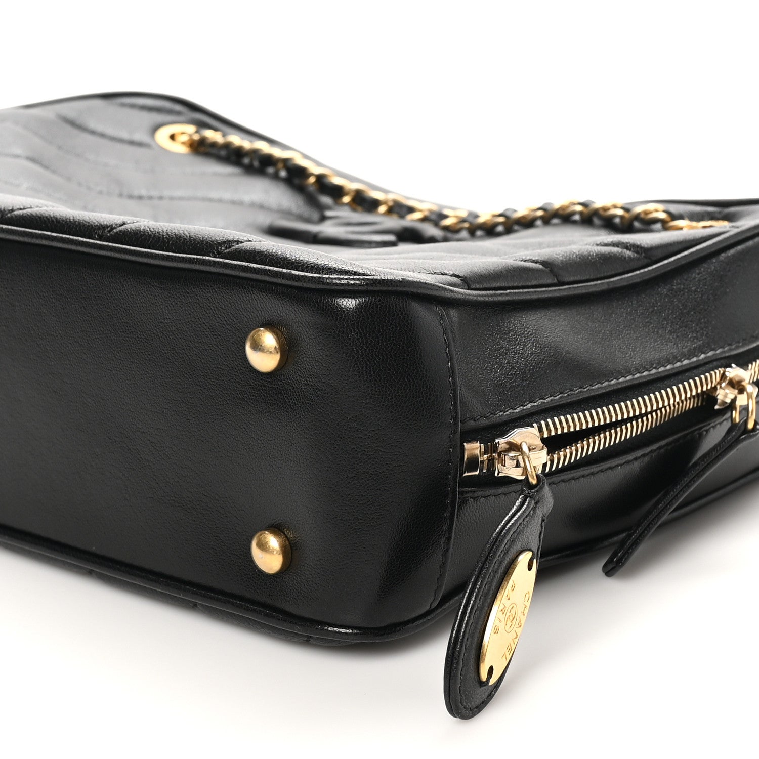 Chanel Lambskin Quilted Coco Vintage Camera Case Black 10 of 10