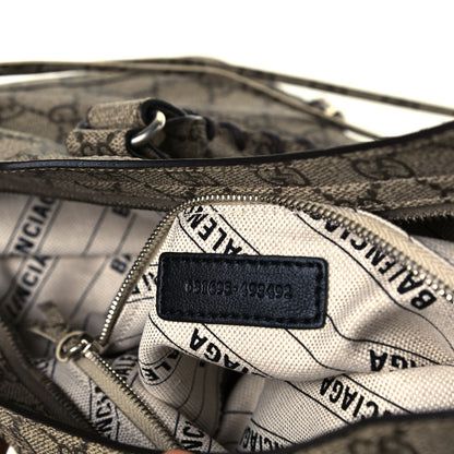 Balenciaga X GUCCI GG Supreme Monogram Neo Classic Silver Hardware City Beige Ebony 7 of 9
