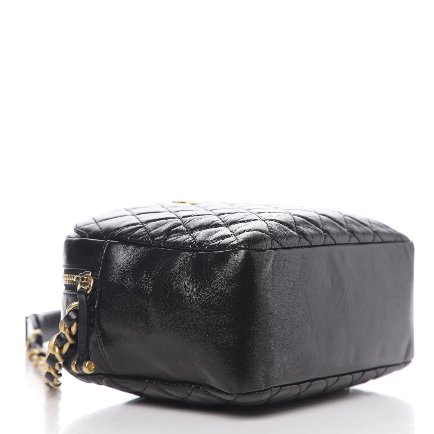 Calfskin Quilted CC Camera Case Black