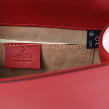 Gucci Calfskin Mini Sylvie Chain Shoulder Bag Hibiscus Red 6 of 10