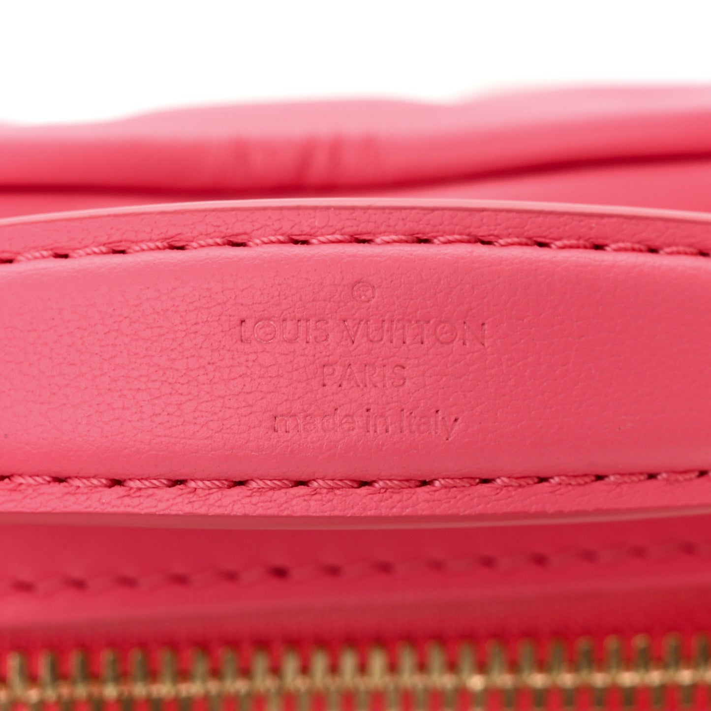 Calfskin Embroidered Monogram Pop My Heart Bag Pouch Dragon Fruit Pink