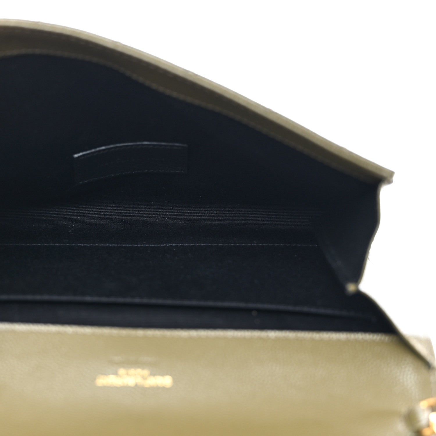 Saint Laurent Grain De Poudre Textured Mixed Matelasse Triquilt Monogram Clutch Vert Kaki 5 of 8