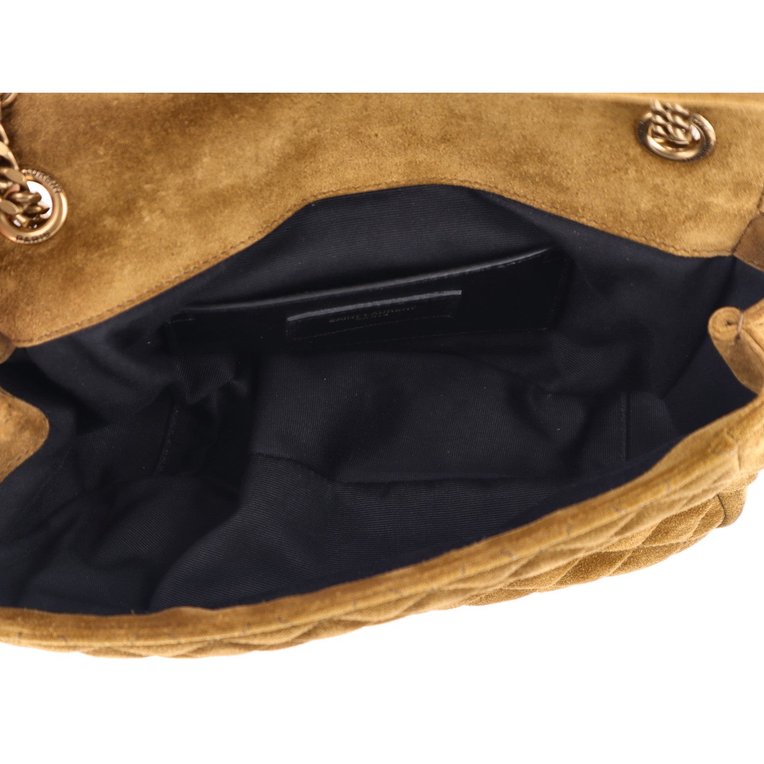 Saint Laurent Suede Tri-Quilt Monogram Medium College Bag Ochre 5 of 10