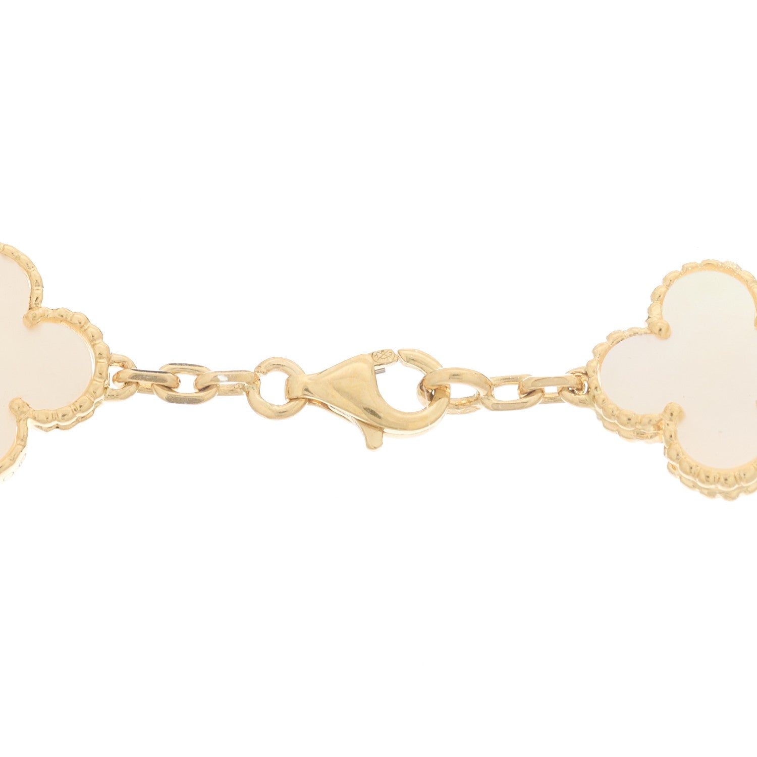Van Cleef & Arpels 18K Yellow Gold Mother of Pearl 20 Motifs Vintage Alhambra Necklace 4 of 6