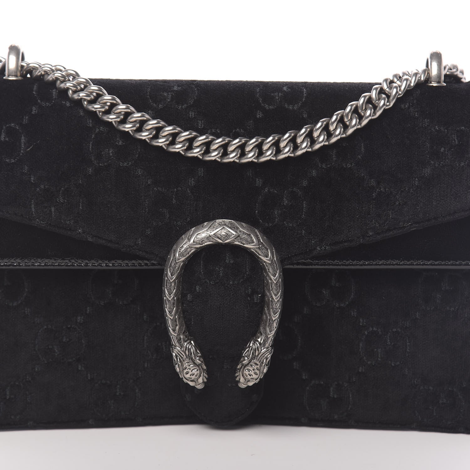 Gucci Velvet GG Monogram Small Dionysus Shoulder Bag Black 10 of 10