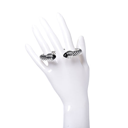 David Yurman Sterling Silver Prasiolite 10mm Cable Classics Hinged Bracelet 2 of 4