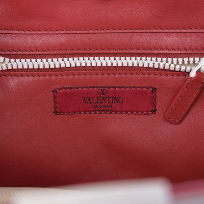 Valentino Garavani Vitello Colorblock Free Rockstud Tote Rosso Valentino White 5 of 9