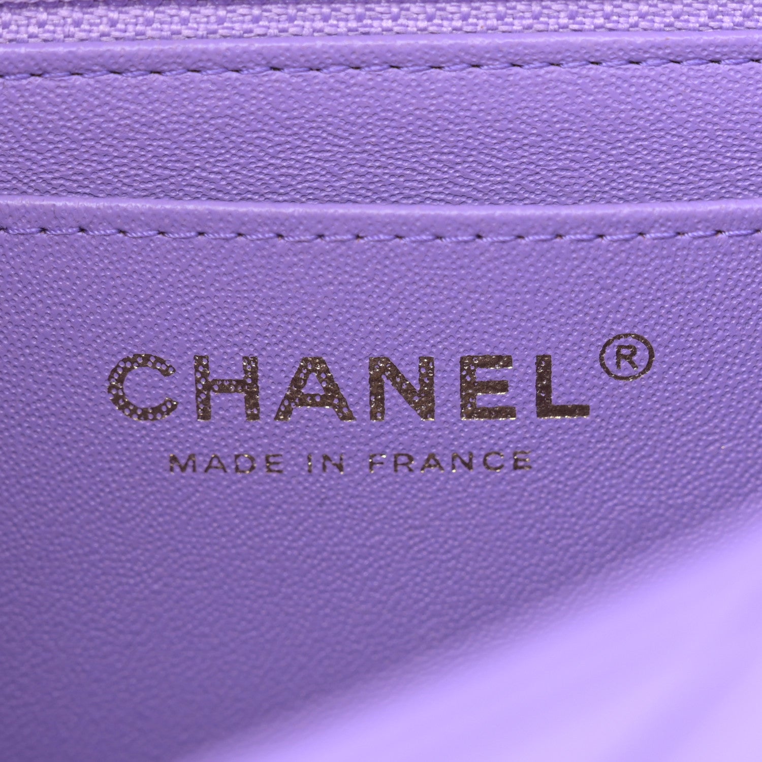 Chanel Lambskin Chevron Quilted Mini Rectangular Flap Purple 6 of 12