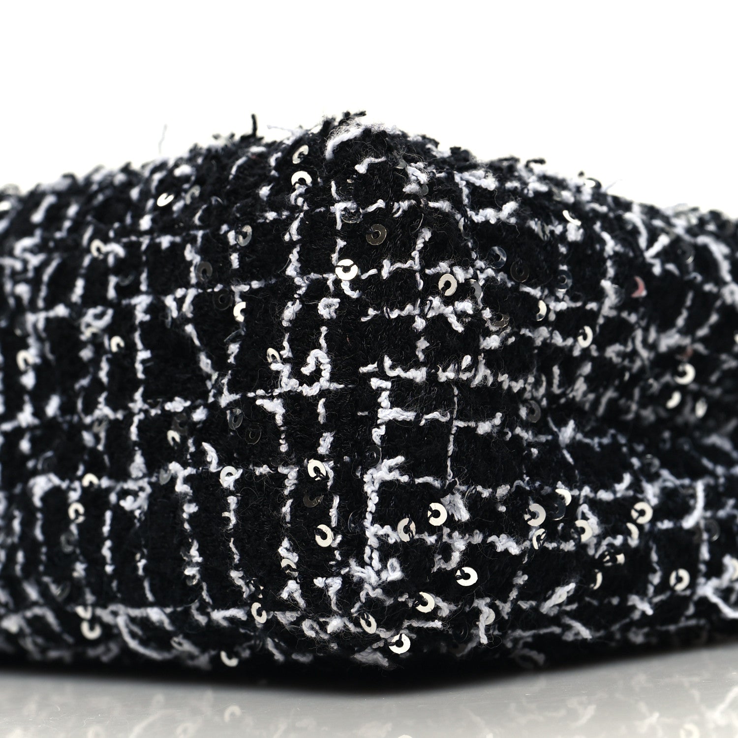 Chanel Tweed Quilted Nano Kelly Shopper Black White 10 of 11