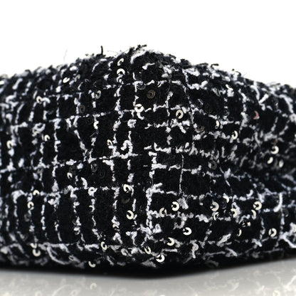 Chanel Tweed Quilted Nano Kelly Shopper Black White 10 of 11