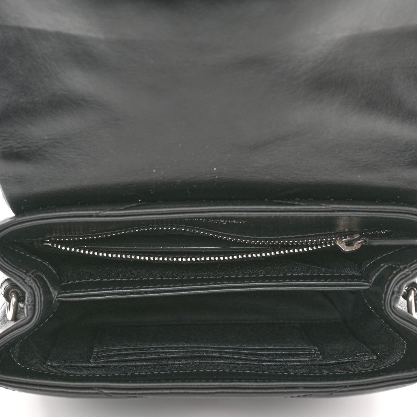 Calfskin Y Quilted Monogram Toy Loulou Crossbody Bag Black