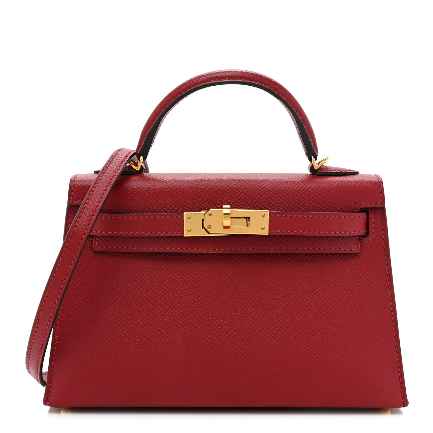 Epsom Mini Kelly Sellier 20 Rouge Grenat