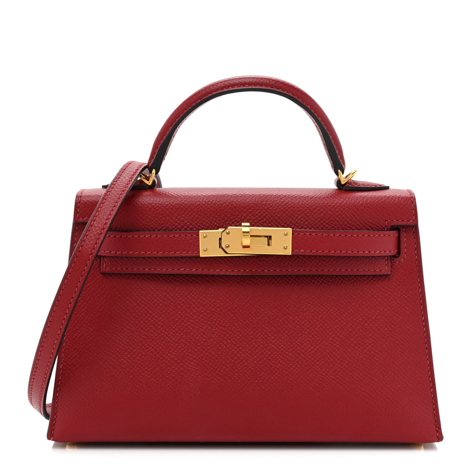 Hermes Epsom Mini Kelly Sellier 20 Rouge Grenat 1 of 13