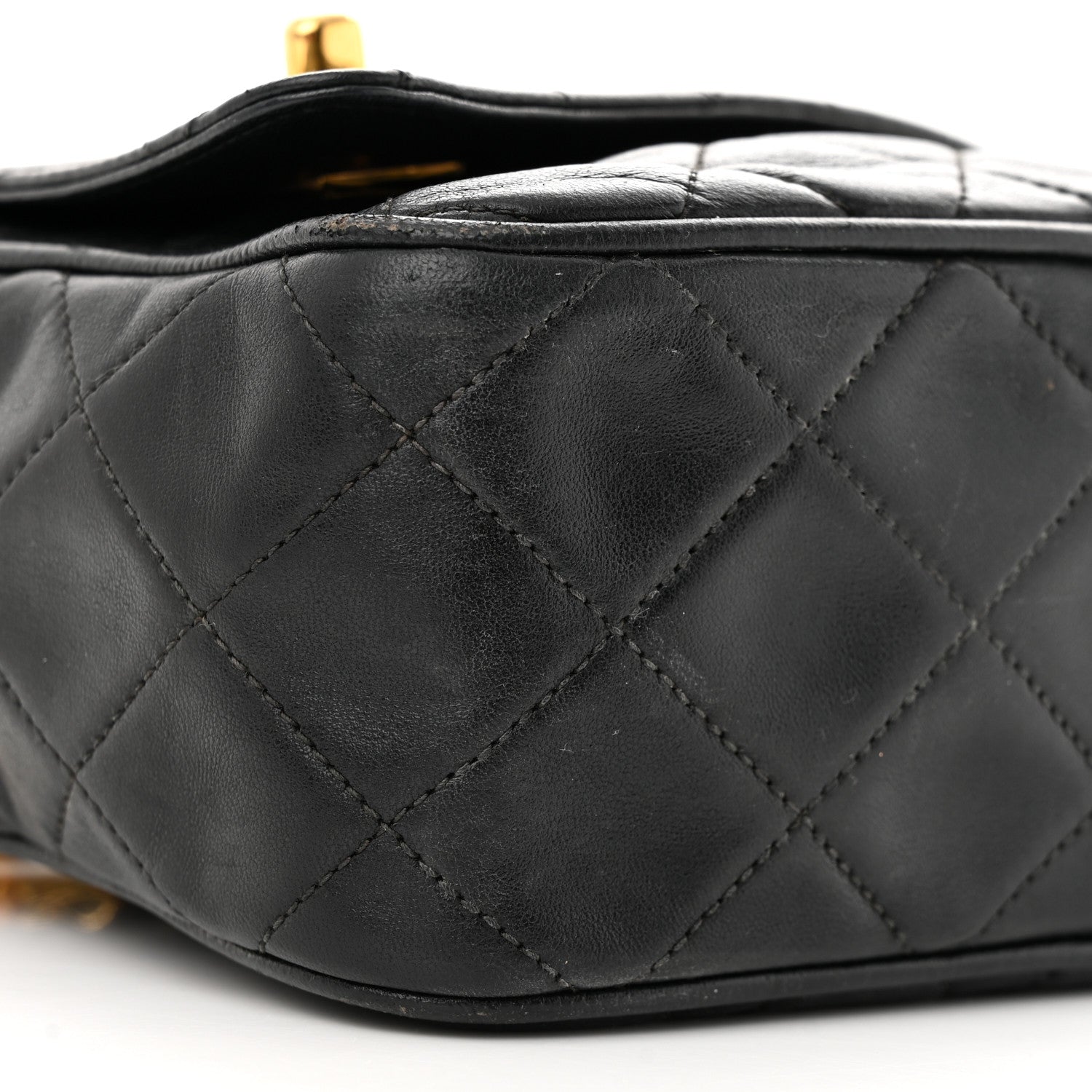 Chanel Lambskin Quilted Tassel Flap Camera Case Black 10 of 11