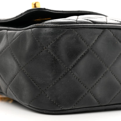 Chanel Lambskin Quilted Tassel Flap Camera Case Black 10 of 11