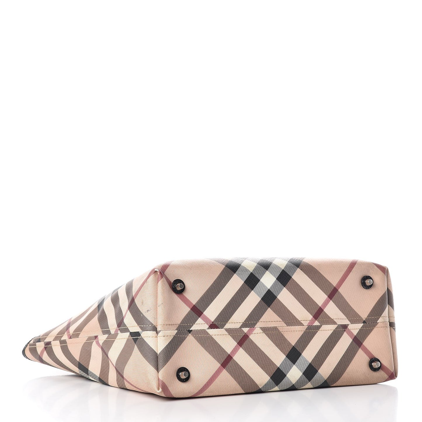 Patent Supernova Check Small Stanton Tote Black