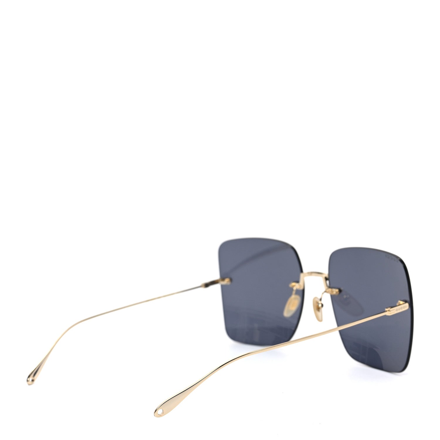 Gucci Metal Rimless Square Sunglasses GG1147S Black Gold 4 of 8