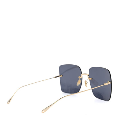 Gucci Metal Rimless Square Sunglasses GG1147S Black Gold 4 of 8