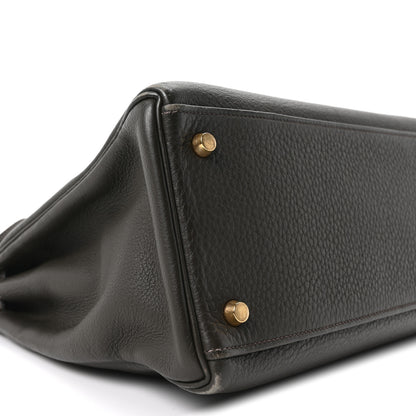 Hermes Vache Liegee Kelly Retourne 35 Vert Bronze 9 of 10