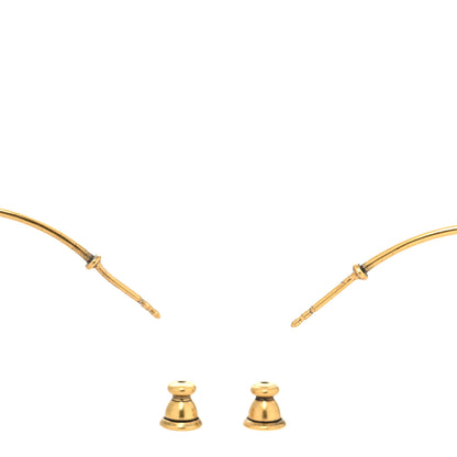 Christian Dior Metal Crystal J'Adior Hoop Earrings Aged Gold 3 of 4