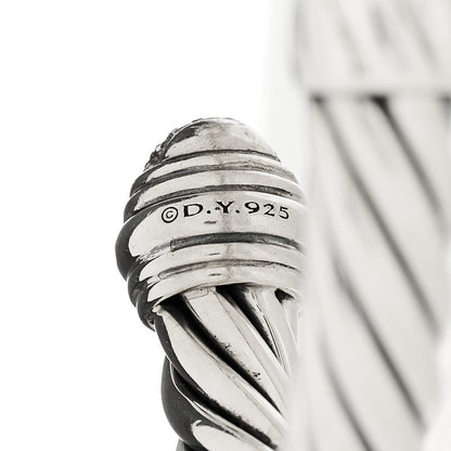 David Yurman Sterling Silver Diamond 8.5mm Cable Classics Bracelet 3 of 3