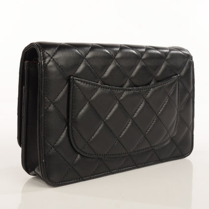 Chanel Lambskin Quilted Wallet On Chain WOC Black 3 of 9