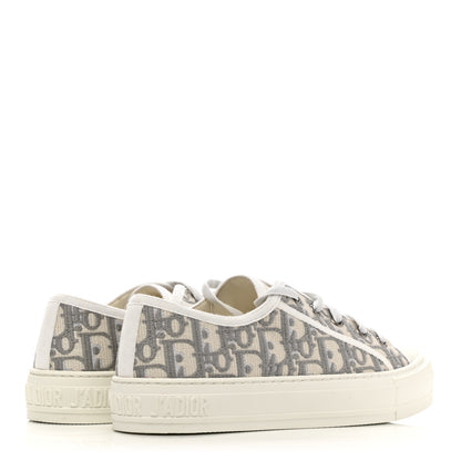 Christian Dior Canvas Oblique Walk'N'Dior Low Top Sneakers 38 Grey Stone 4 of 8