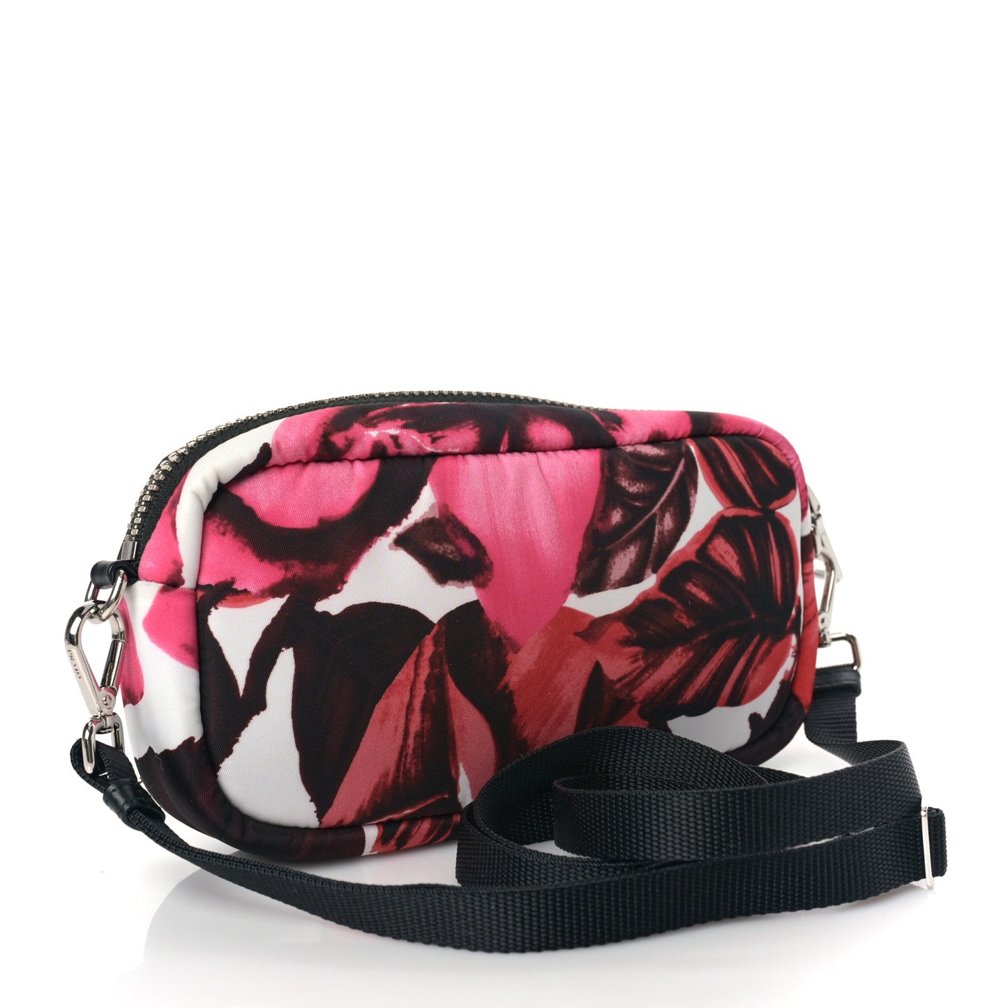 Tessuto Soft Nylon Small Roses Print Convertible Crossbody Wristlet Pink