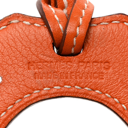 Hermes Swift Paddock Horseshoe Bag Charm Orange 3 of 4