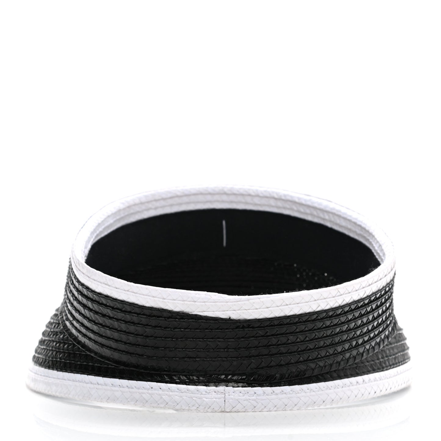 Straw Cotton CC Visor M Black White